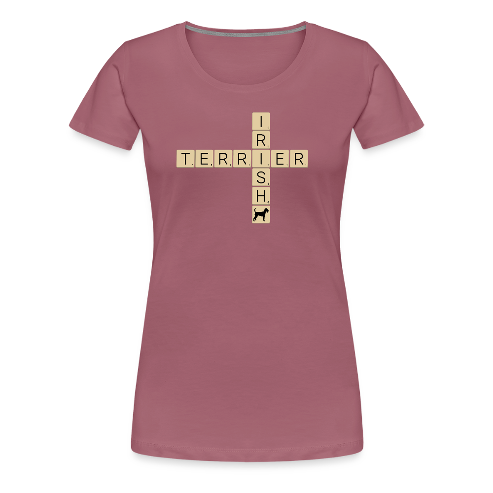 Irish Terrier - Scrabble | Women’s Premium T-Shirt - Malve