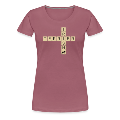 Irish Terrier - Scrabble | Women’s Premium T-Shirt - Malve