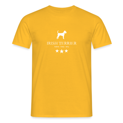 Männer Premium T-Shirt - Irish Terrier - Active, lively, wiry... - Gelb