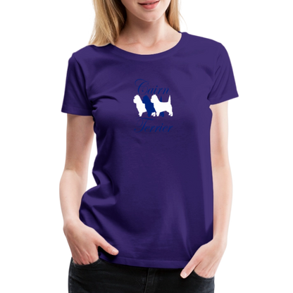 Women’s Premium T-Shirt - Cairn Terrier-Schriftzug - Lila