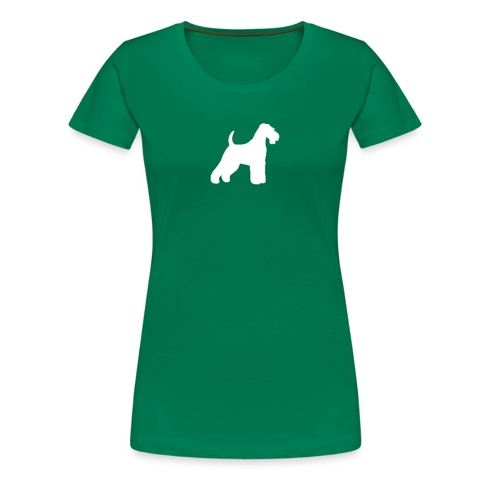 Welsh Terrier-Silhouette | Women’s Premium T-Shirt - Kelly Green