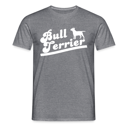 Bull Terrier-Schriftzug | Männer T-Shirt - Graphit meliert