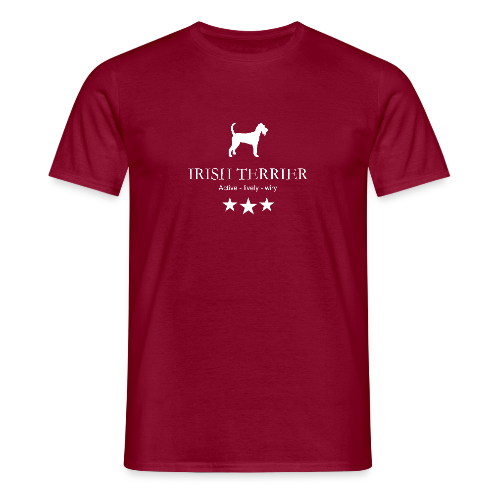 Männer Premium T-Shirt - Irish Terrier - Active, lively, wiry... - Ziegelrot