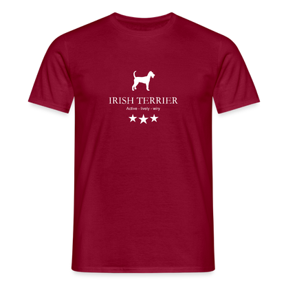 Männer Premium T-Shirt - Irish Terrier - Active, lively, wiry... - Ziegelrot
