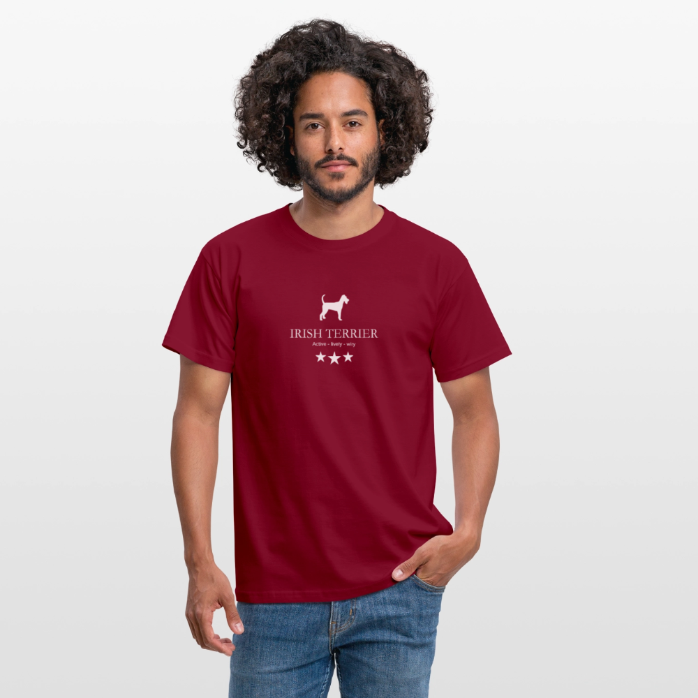 Männer Premium T-Shirt - Irish Terrier - Active, lively, wiry... - Ziegelrot