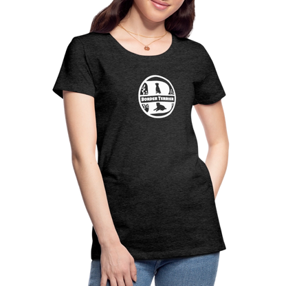Women’s Premium T-Shirt - Border Terrier - Monogramm - Anthrazit