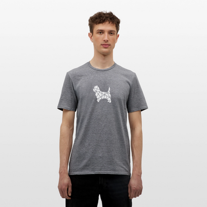 Cairn Terrier geometrisch | Männer T-Shirt - Graphit meliert