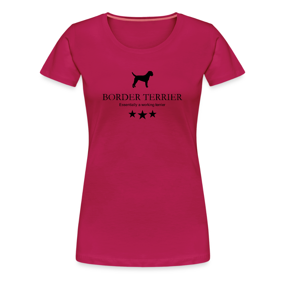 Women’s Premium T-Shirt - Border Terrier - Essentially a working terrier... - dunkles Pink
