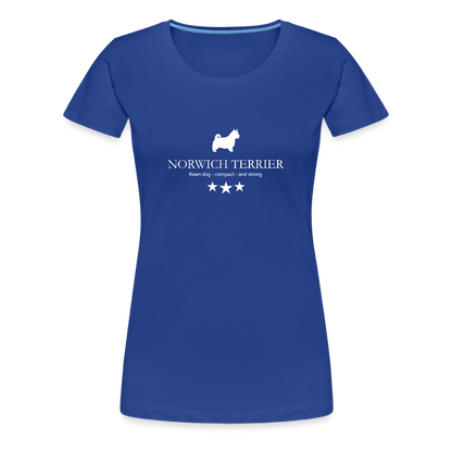 Women’s Premium T-Shirt - Norwich Terrier - Keen dog, compact and strong... - Königsblau