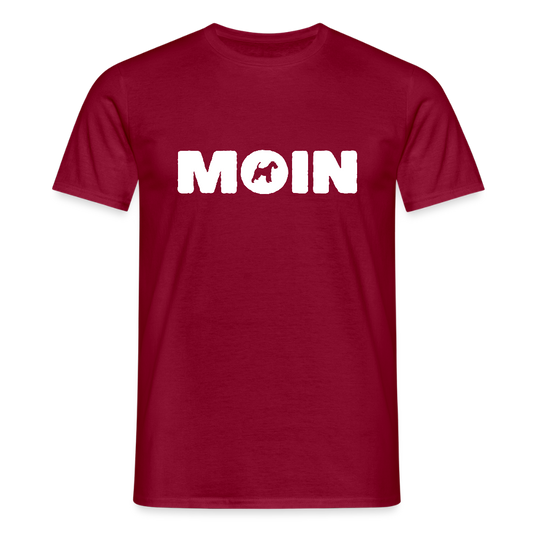 Drahthaar Foxterrier - Moin | Männer T-Shirt - Ziegelrot