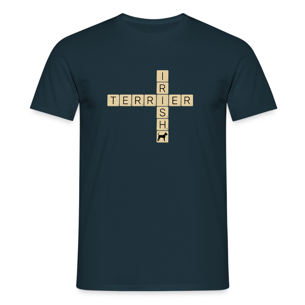 Irish Terrier - Scrabble | Männer T-Shirt - Navy
