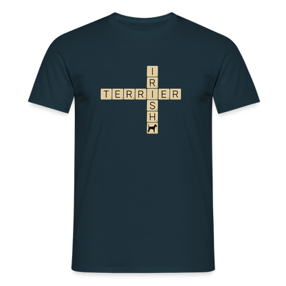 Irish Terrier - Scrabble | Männer T-Shirt - Navy