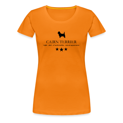 Women’s Premium T-Shirt - Cairn Terrier - Agile, alert, of workmanlinke... - Orange