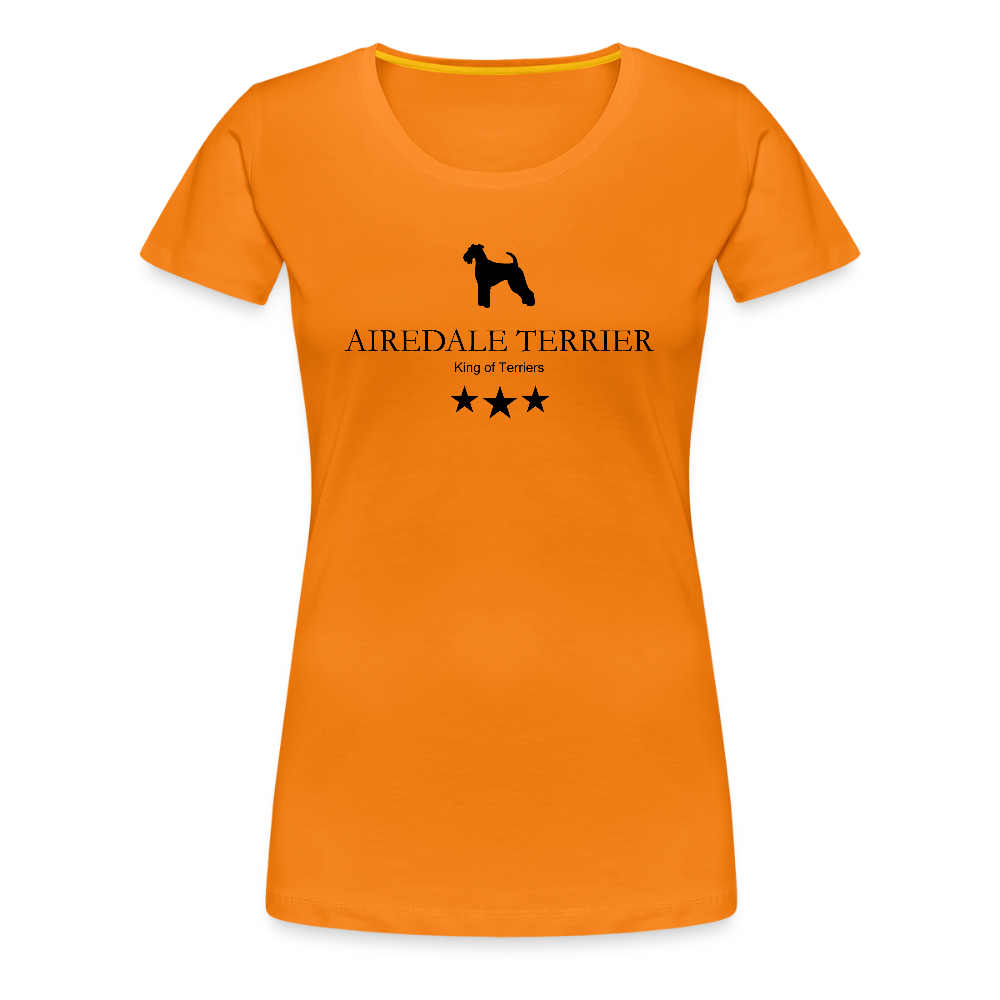 Women’s Premium T-Shirt - Airedale Terrier - King of terriers... - Orange