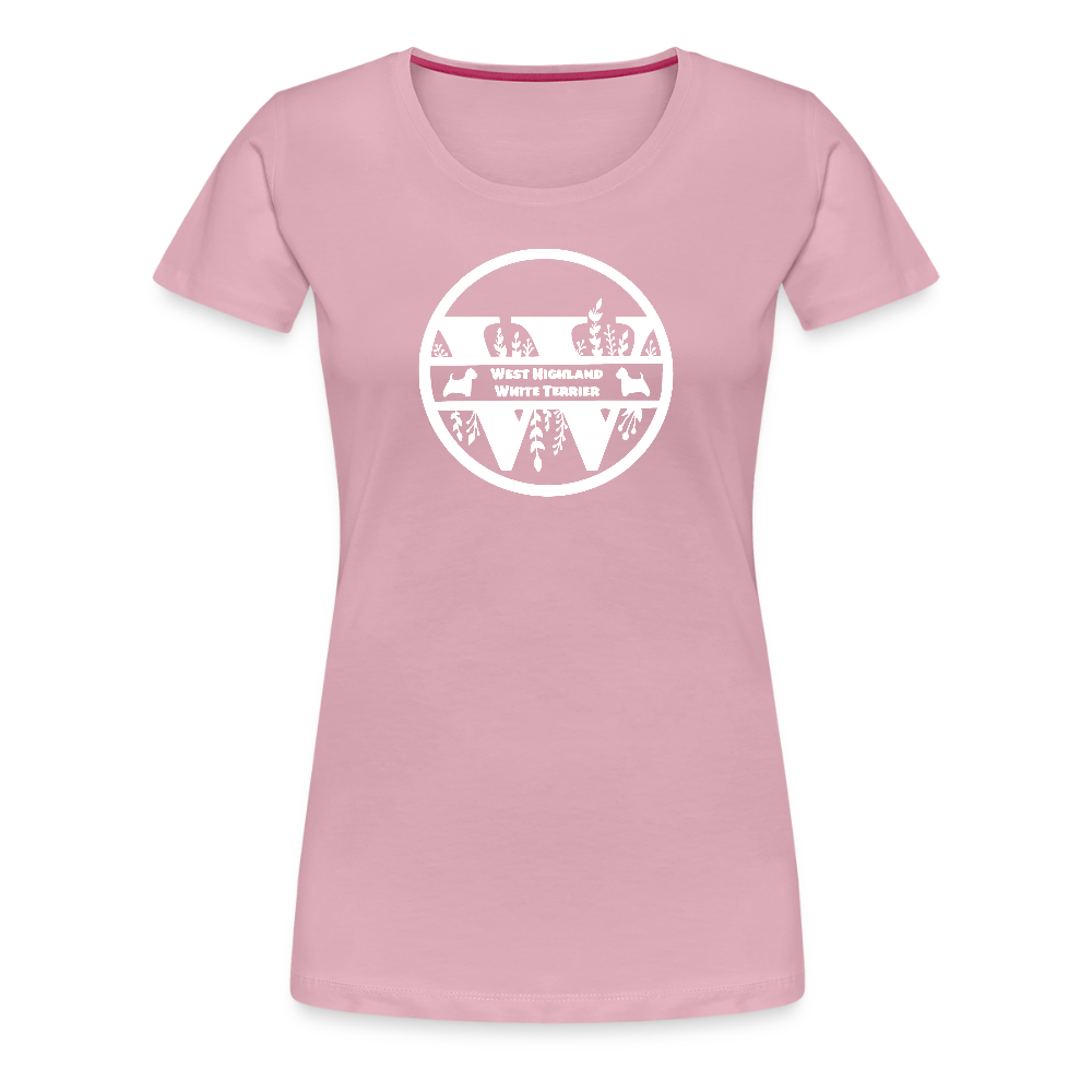 Women’s Premium T-Shirt - West Highland White Terrier - Monogramm - Hellrosa