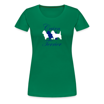 Women’s Premium T-Shirt - Cairn Terrier-Schriftzug - Kelly Green