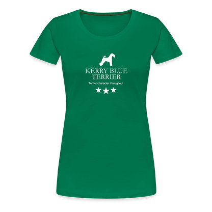 Women’s Premium T-Shirt - Kerry Blue Terrier - Terrier character throughout... - Kelly Green