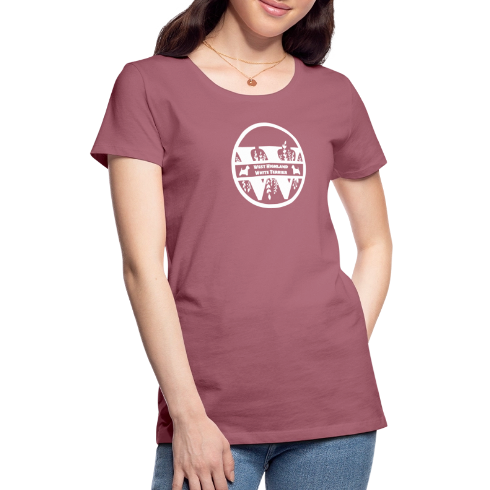 Women’s Premium T-Shirt - West Highland White Terrier - Monogramm - Malve