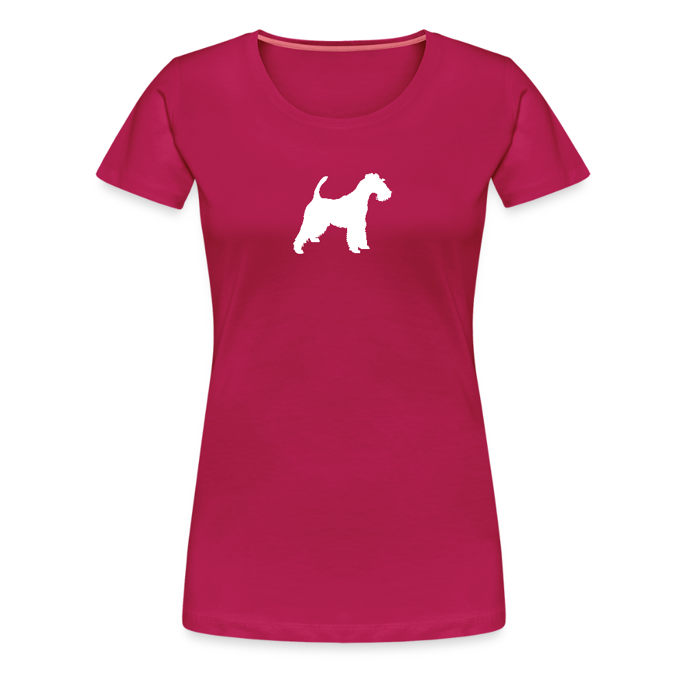 Foxterrier-Silhouette | Women’s Premium T-Shirt - dunkles Pink