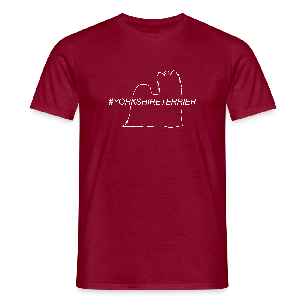 Yorkshire Terrier - Hashtag | Männer T-Shirt - Ziegelrot
