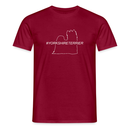 Yorkshire Terrier - Hashtag | Männer T-Shirt - Ziegelrot