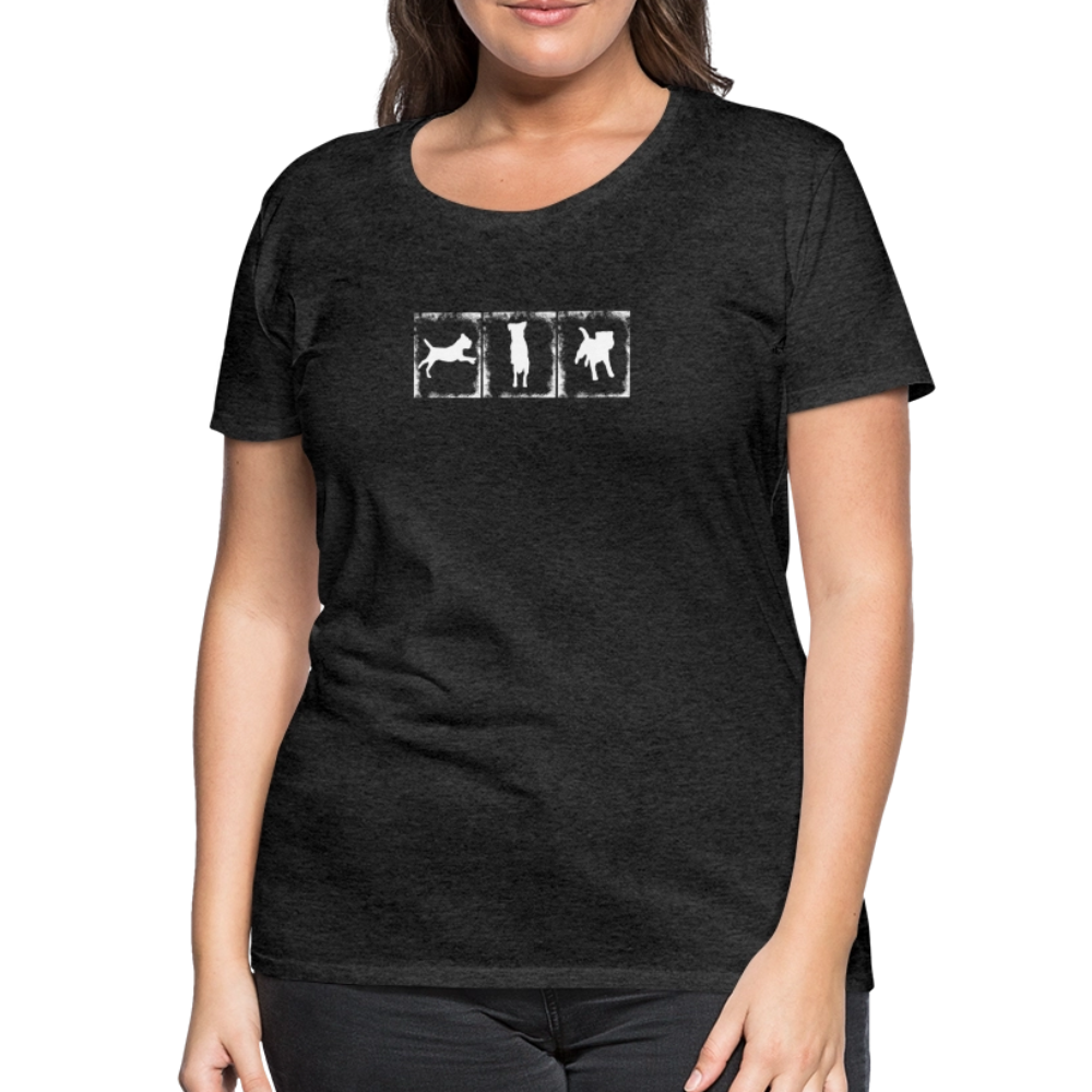 Women’s Premium T-Shirt - Border Terrier in action - Anthrazit