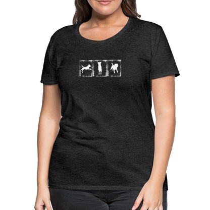 Women’s Premium T-Shirt - Border Terrier in action - Anthrazit