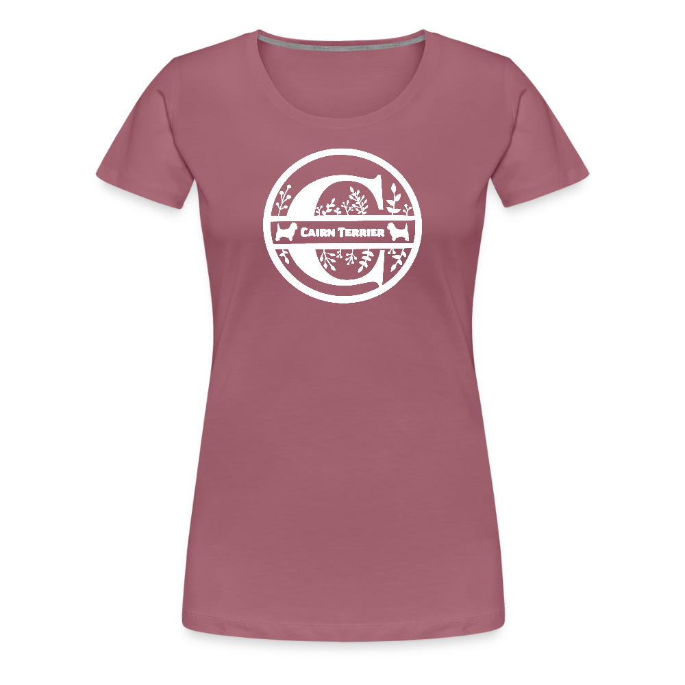 Women’s Premium T-Shirt - Cairn Terrier - Monogramm - Malve