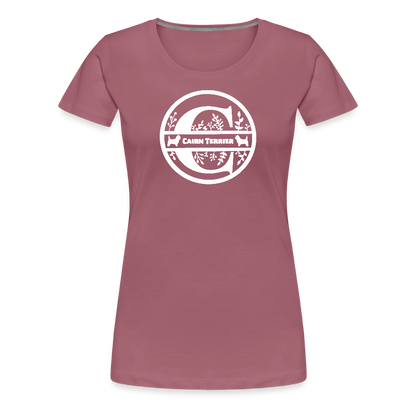 Women’s Premium T-Shirt - Cairn Terrier - Monogramm - Malve
