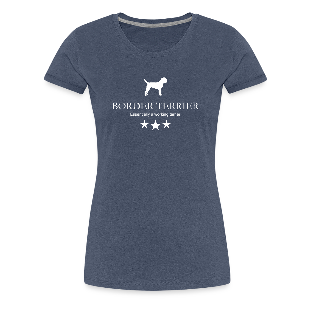 Women’s Premium T-Shirt - Border Terrier - Essentially a working terrier... - Blau meliert