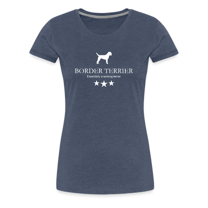 Women’s Premium T-Shirt - Border Terrier - Essentially a working terrier... - Blau meliert