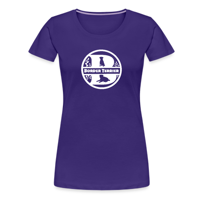 Women’s Premium T-Shirt - Border Terrier - Monogramm - Lila