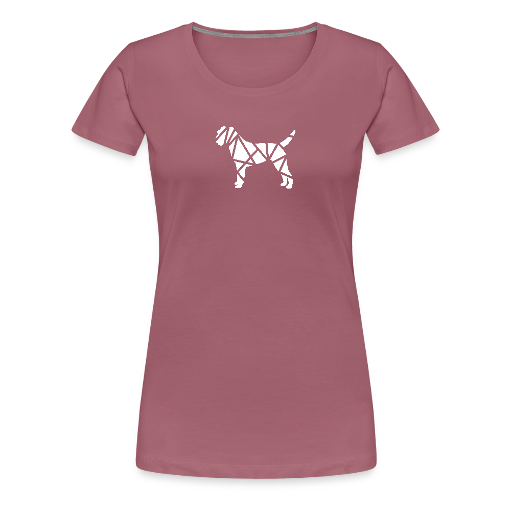 Women’s Premium T-Shirt - Border Terrier geometrisch - Malve