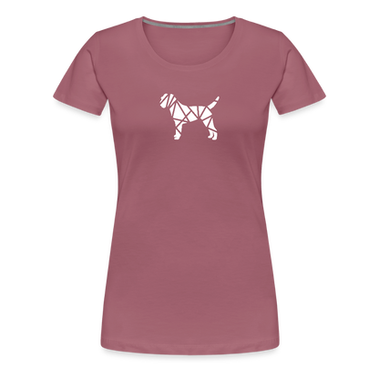 Women’s Premium T-Shirt - Border Terrier geometrisch - Malve