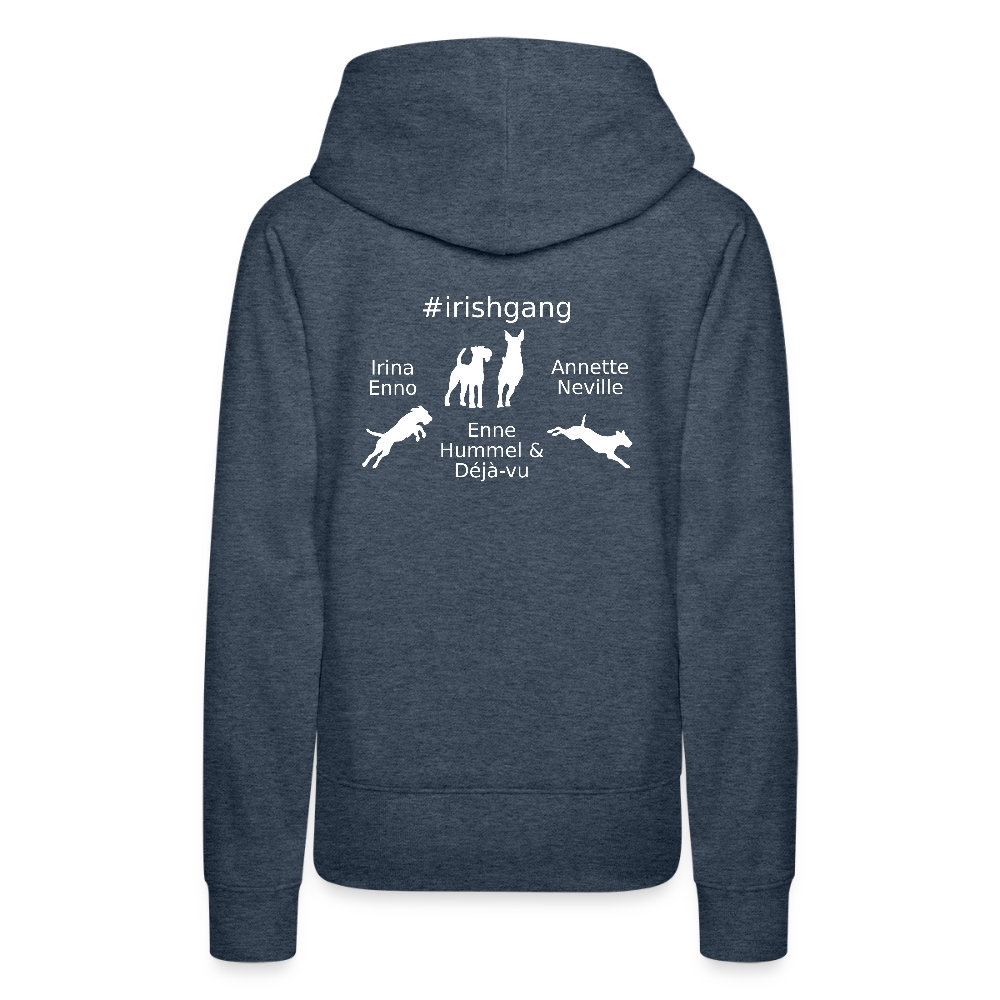 Frauen Premium Hoodie - #IRISHGANG - Jeansblau