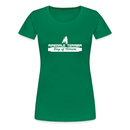 Frauen Premium T-Shirt - Airedale Terrier - King of terriers... - Kelly Green
