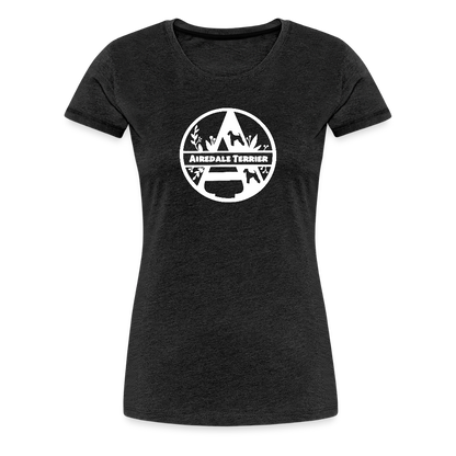 Women’s Premium T-Shirt - Airedale Terrier - Monogramm - Anthrazit