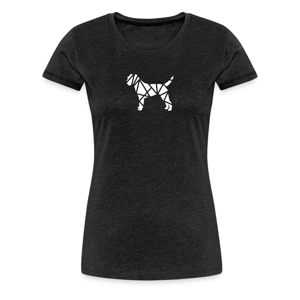 Women’s Premium T-Shirt - Border Terrier geometrisch - Anthrazit