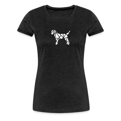 Women’s Premium T-Shirt - Border Terrier geometrisch - Anthrazit