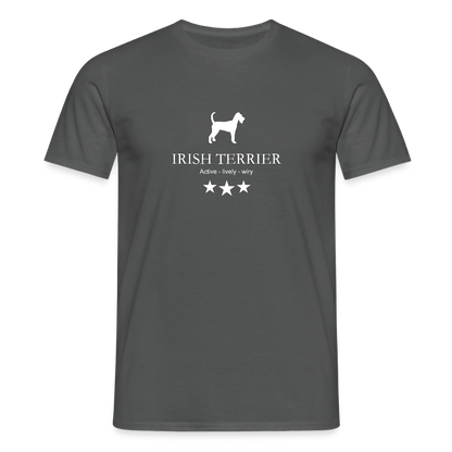 Männer Premium T-Shirt - Irish Terrier - Active, lively, wiry... - Anthrazit