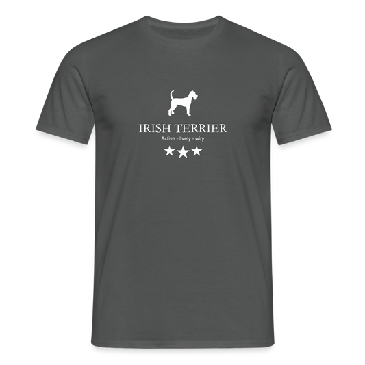 Männer Premium T-Shirt - Irish Terrier - Active, lively, wiry... - Anthrazit