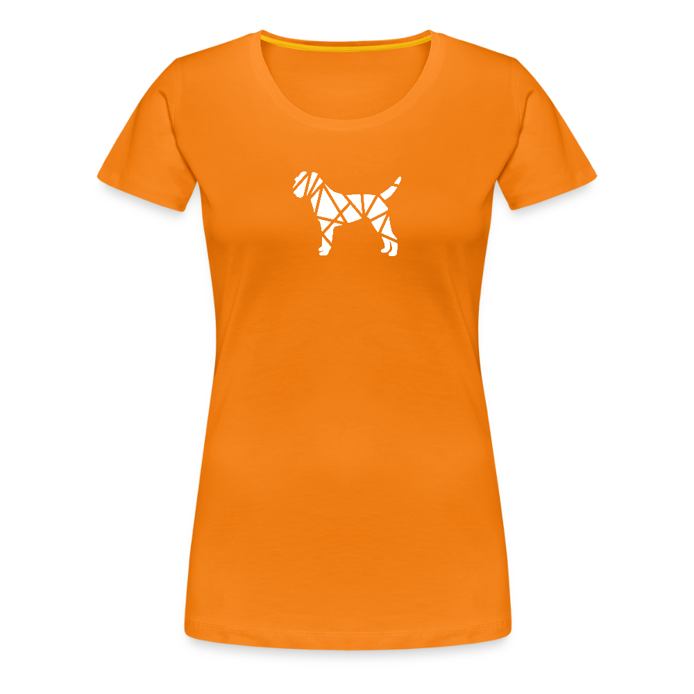 Women’s Premium T-Shirt - Border Terrier geometrisch - Orange