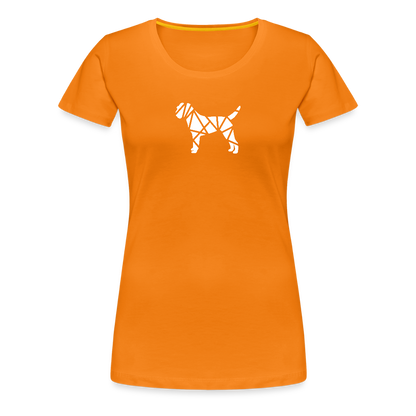 Women’s Premium T-Shirt - Border Terrier geometrisch - Orange