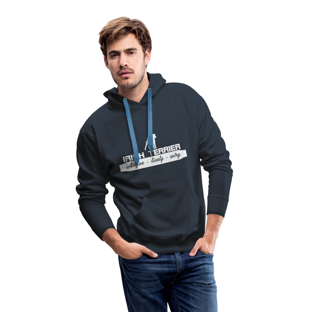 Irish Terrier - Active, lively, wiry... | Men’s Premium Hoodie - Navy