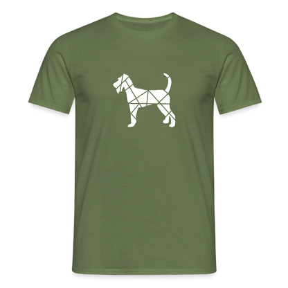 Irish Terrier geometrisch | Männer T-Shirt - Militärgrün