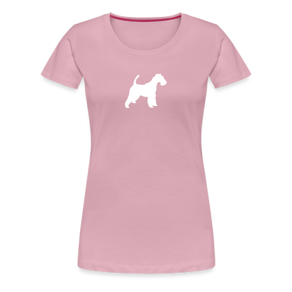 Foxterrier-Silhouette | Women’s Premium T-Shirt - Hellrosa
