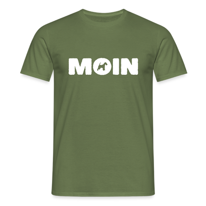 Drahthaar Foxterrier - Moin | Männer T-Shirt - Militärgrün
