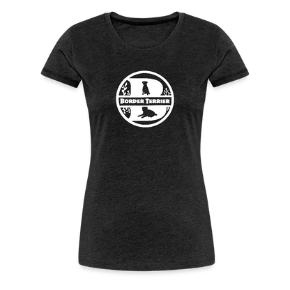 Women’s Premium T-Shirt - Border Terrier - Monogramm - Anthrazit
