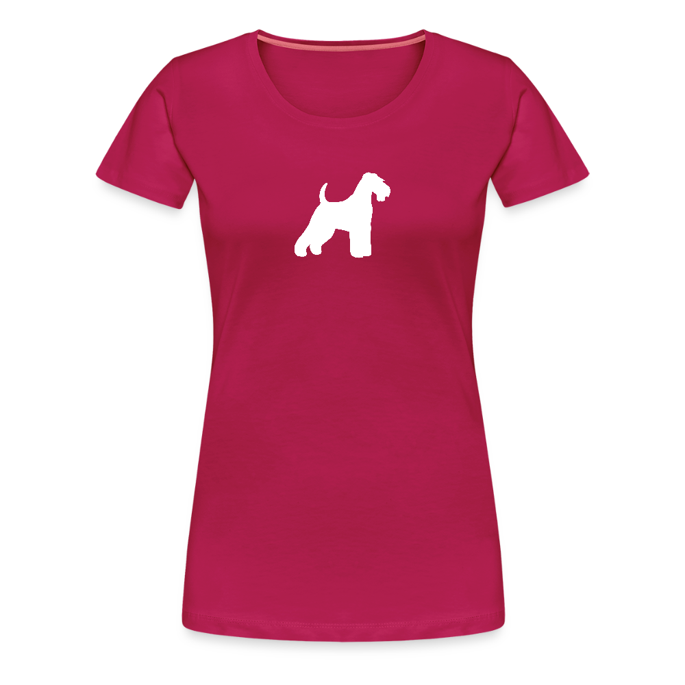 Welsh Terrier-Silhouette | Women’s Premium T-Shirt - dunkles Pink