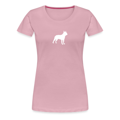Boston Terrier-Silhouette | Women’s Premium T-Shirt - Hellrosa